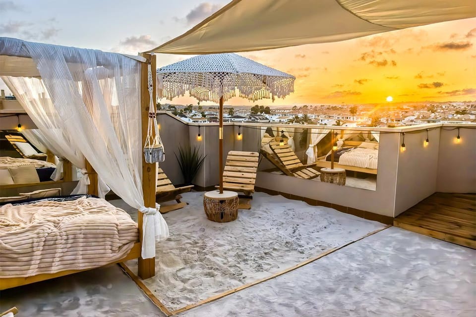 Patio, View (from property/room), Balcony/Terrace, Sunset, sunbed
