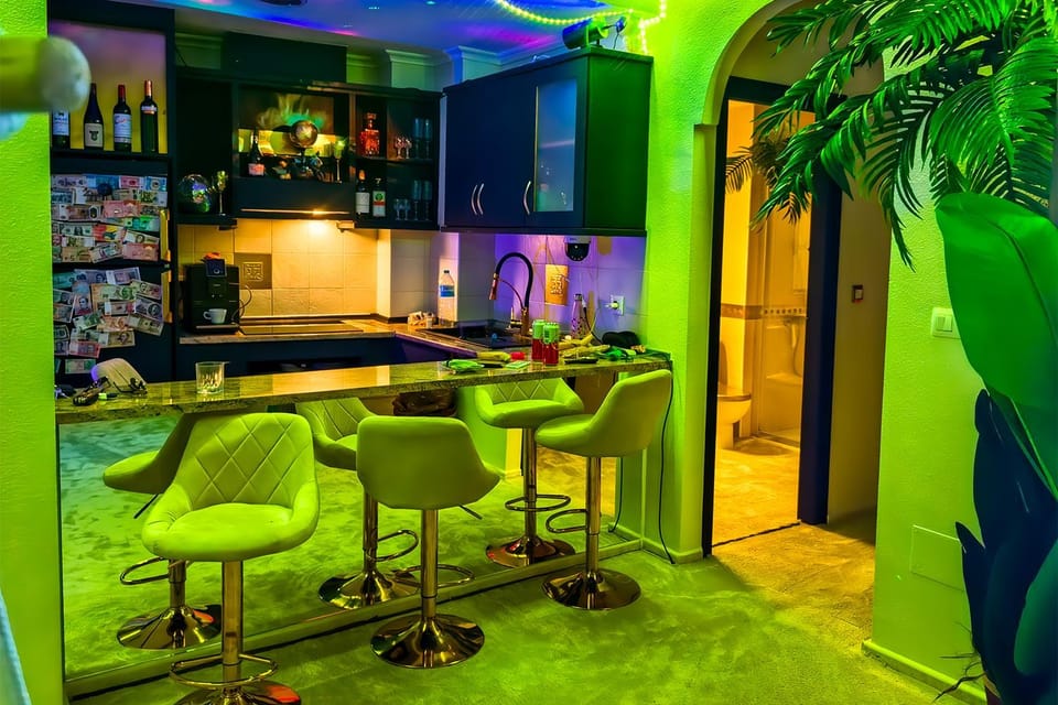 Kitchen or kitchenette, Living room, Dining area