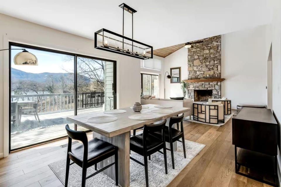 Lakeview Retreat with Expansive Deck & Cozy Fireplaces in Lake Lure, North Carolina House in Lake Lure