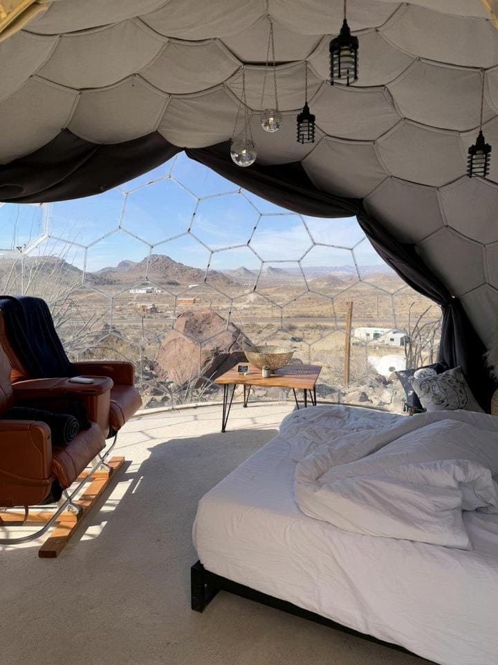 Fantastic Secluded Dome with Great Desert Views in Terlingua, Texas Luxury tent in Big Bend National Park