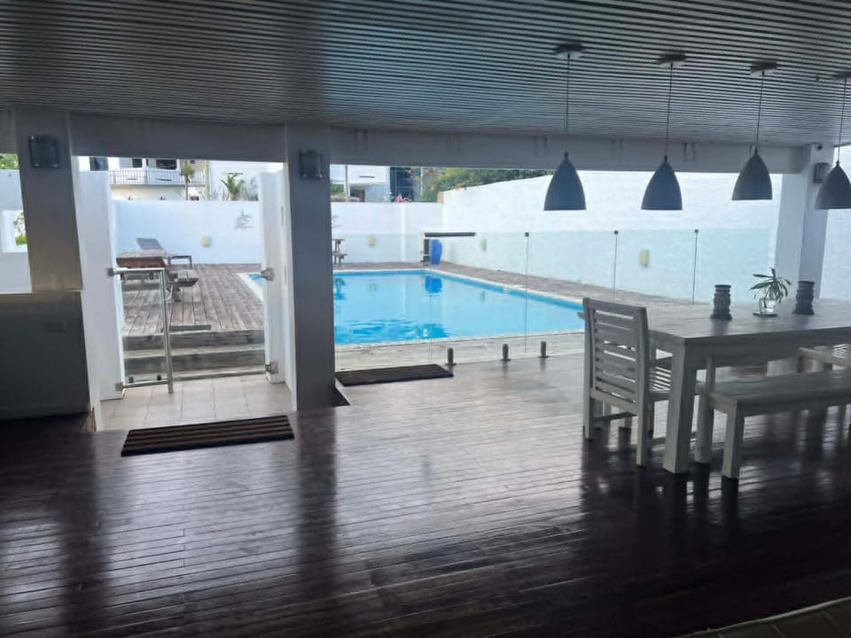 Patio, Dining area, Pool view, Swimming pool, sunbed