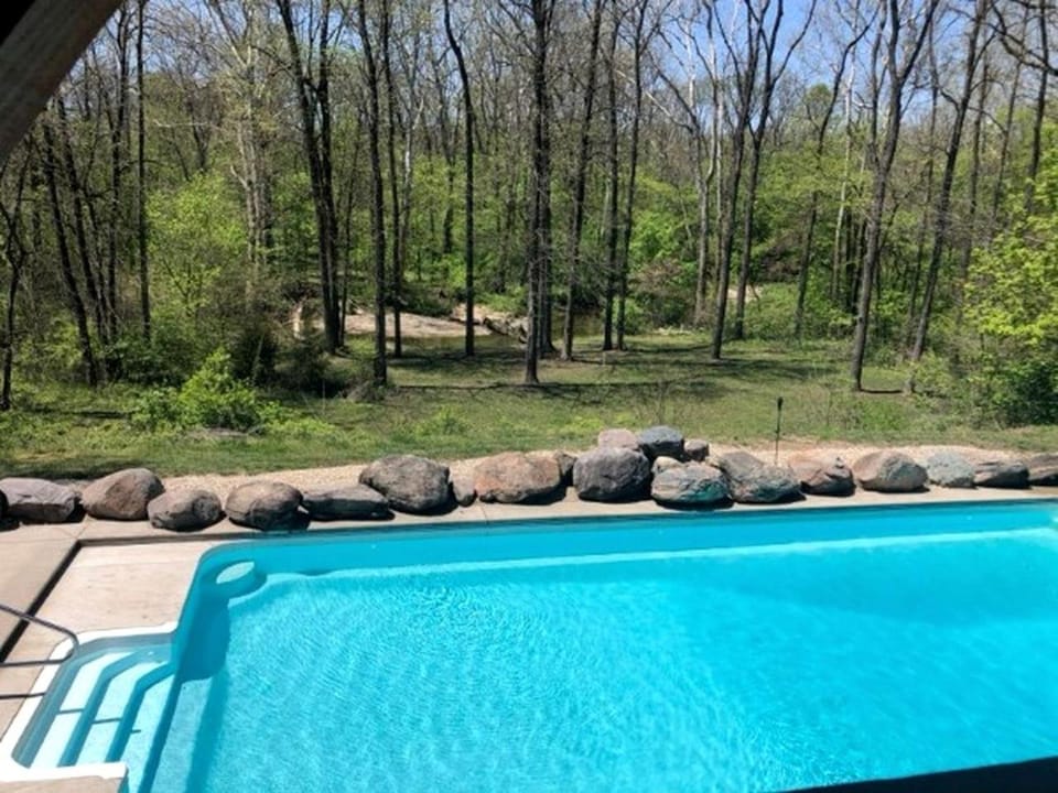 Luxurious Cabin Retreat with Heated Pool and Scenic Creek Views in Wayne Township, IN Cabin in Indiana