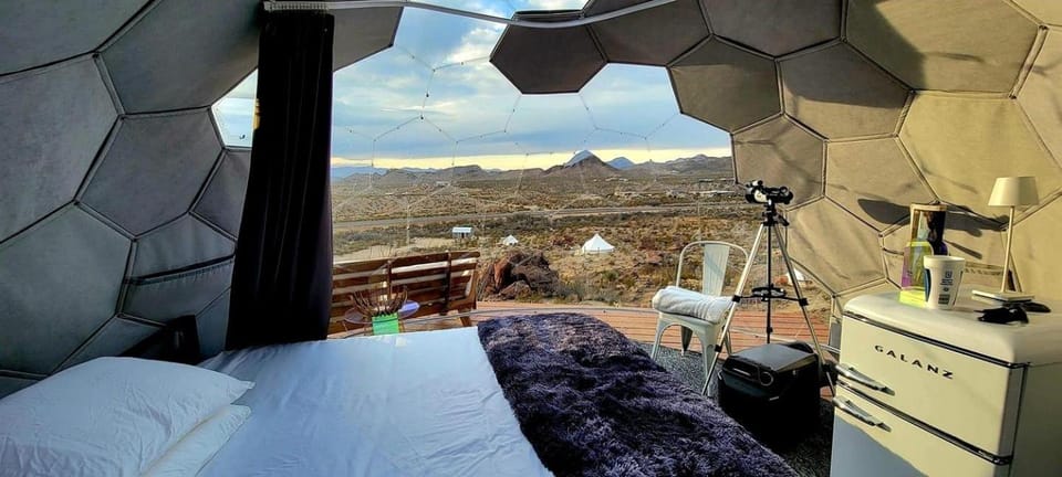 Impressive Dome with Great Panoramic Desert Views in Terlingua, Texas Luxury tent in Big Bend National Park