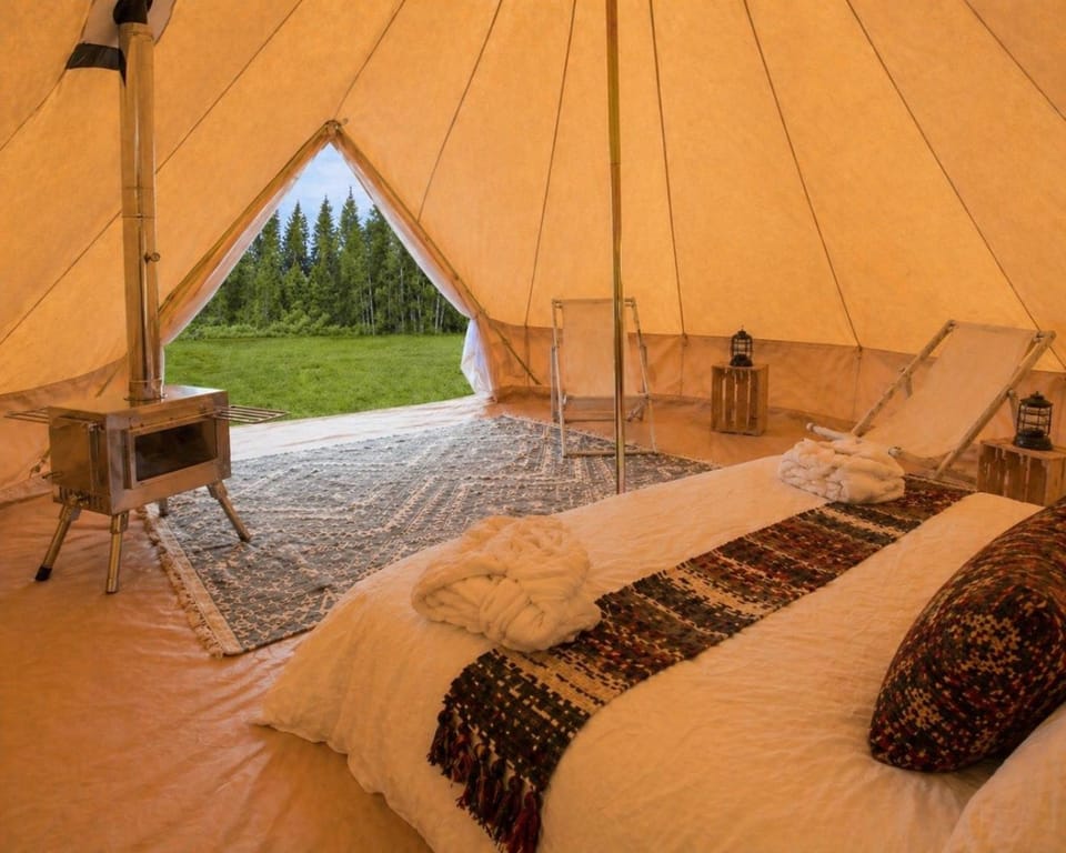Glamping Arctic Ukuli Luxury tent in Rovaniemi