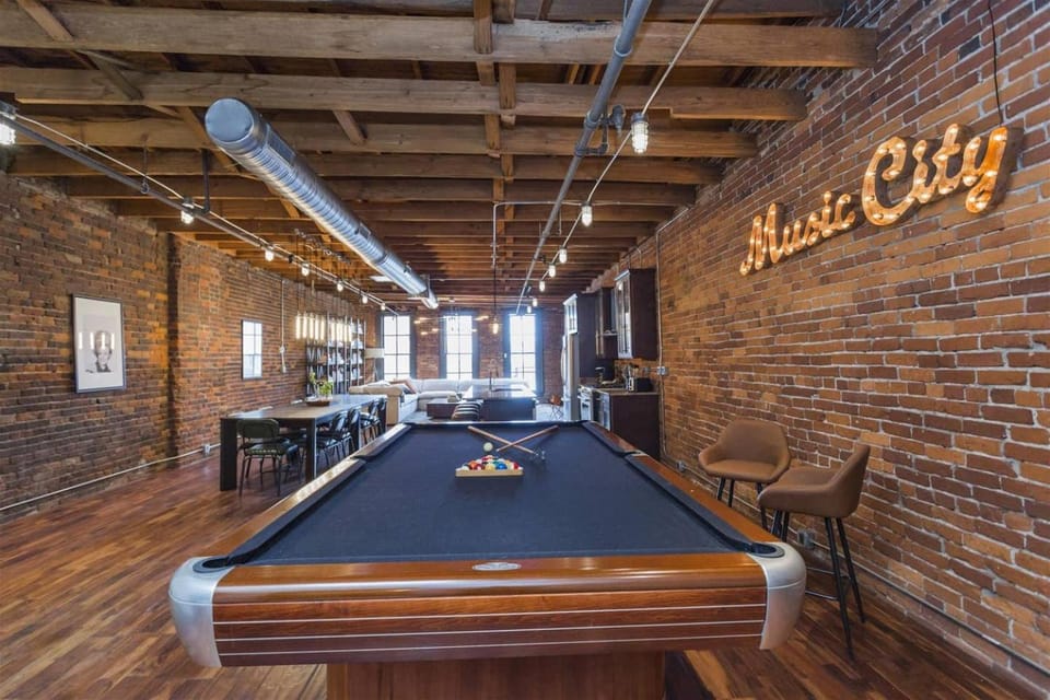 The Library-Downtown Nashville Luxury Penthouse Printers Alley Steps to Broadway Apartment in East Nashville