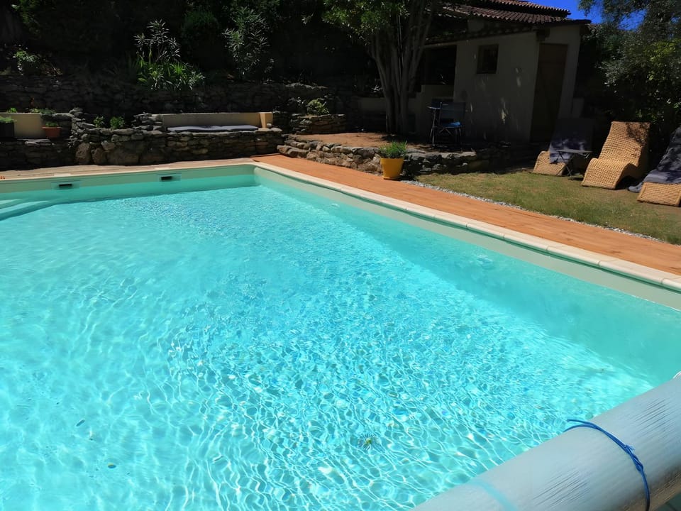Property building, Living room, Swimming pool