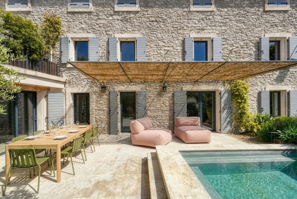 Patio, Garden, Pool view, Swimming pool, sunbed