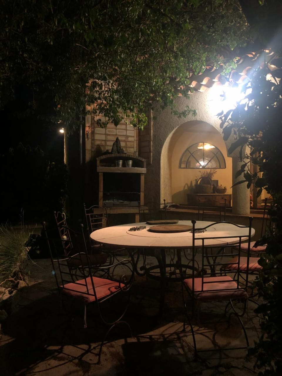 Patio, Night, Living room