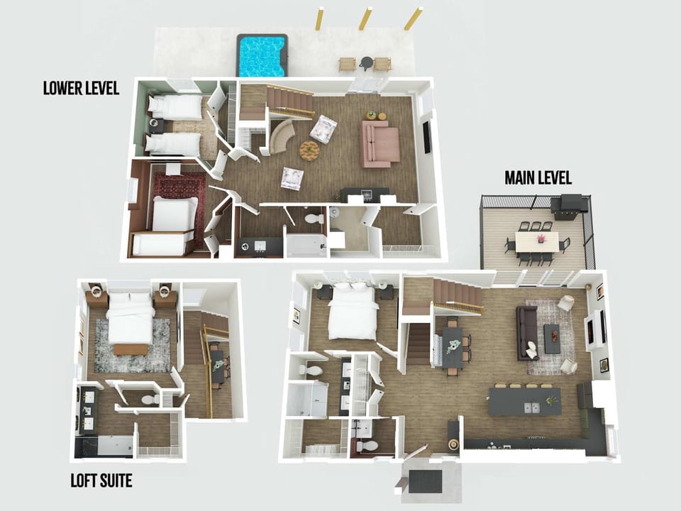 Hot Tub Private King Suites 4BR 3BA Near Ark House in Williamstown