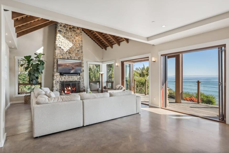 Gated Oceanfront Villa | Private Beach Steps + Spa House in Goleta
