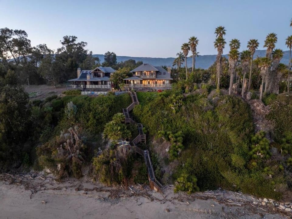 Gated Oceanfront Villa | Private Beach Steps + Spa House in Goleta