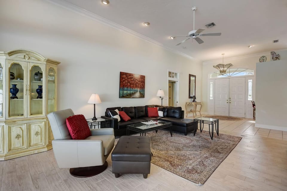 Living room, fireplace