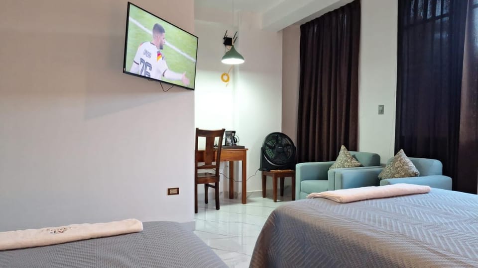 Habitación con WiFi TV Frigobar Ventilador a una cda de Plaza de Armas Bed and Breakfast in Junin, Peru