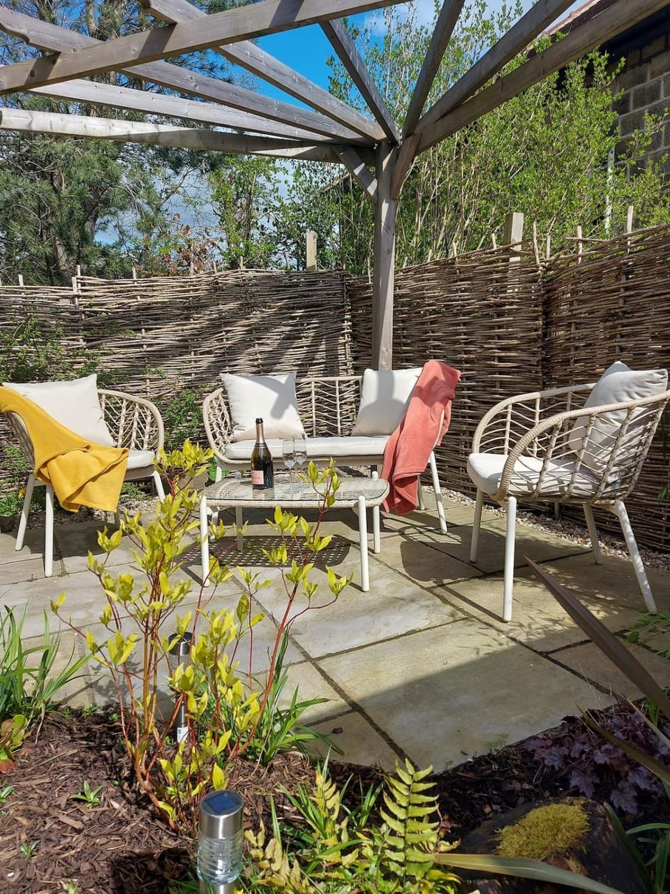 Patio, Seating area, Garden view