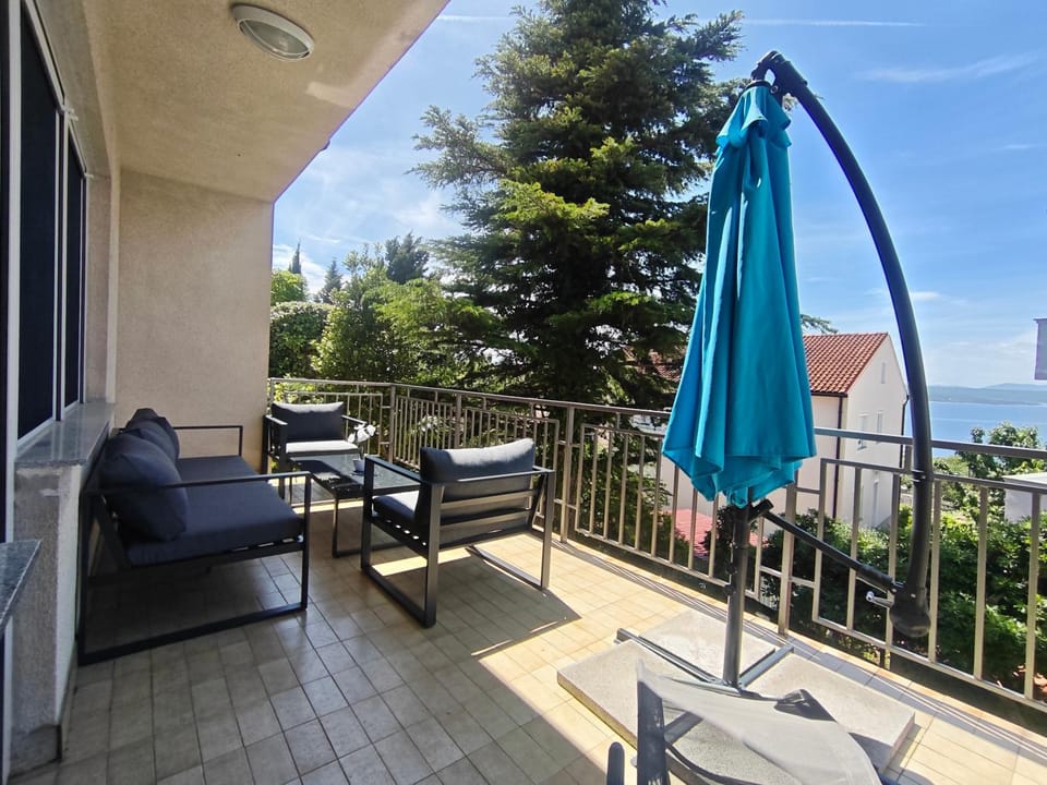 Day, View (from property/room), Balcony/Terrace, Balcony/Terrace, Seating area, Sea view, sunbed