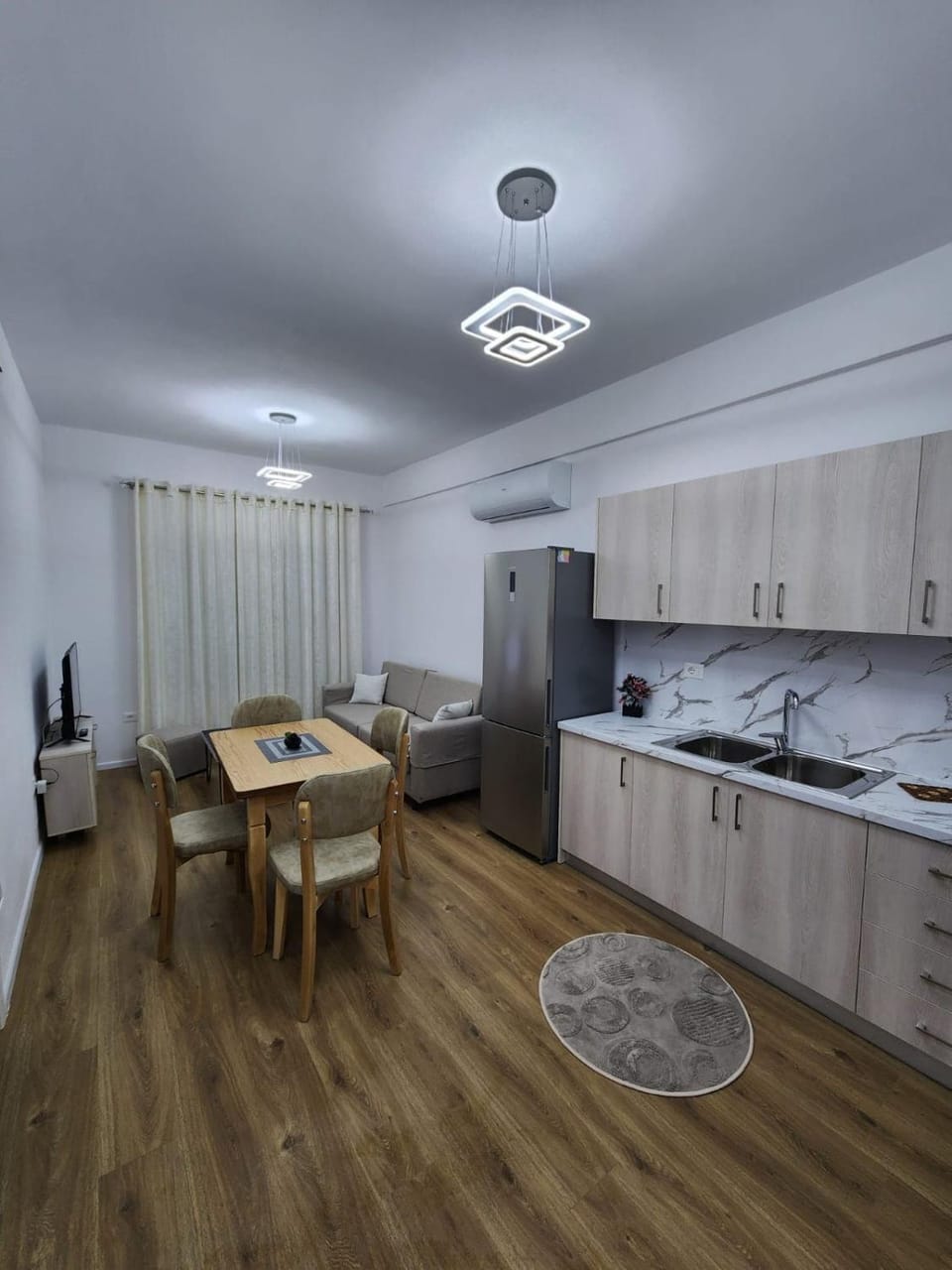 Living room, kitchen