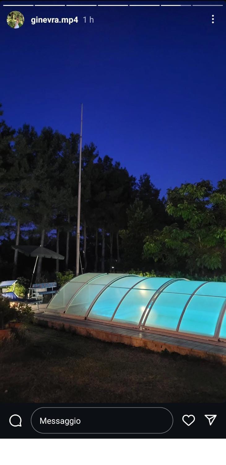 Night, Pool view, Swimming pool