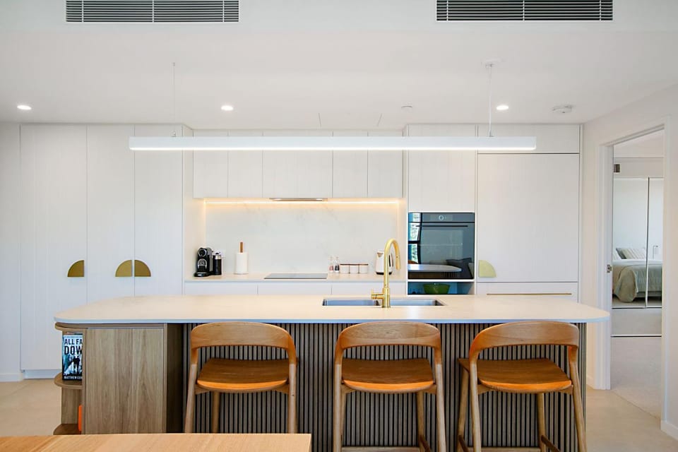 Kitchen or kitchenette, stove, toaster
