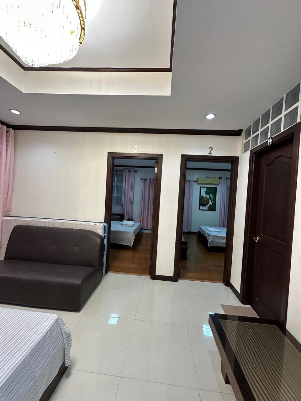Bed, Living room, Seating area, Bedroom