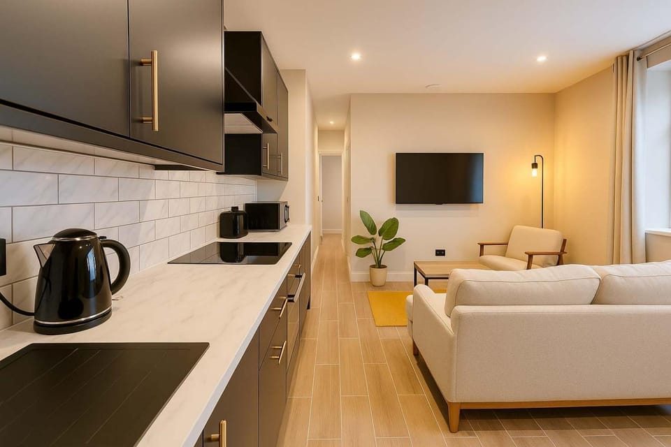 Modern Central 2 Bedroom Flat For 4 - Free Parking Apartment in Cardiff
