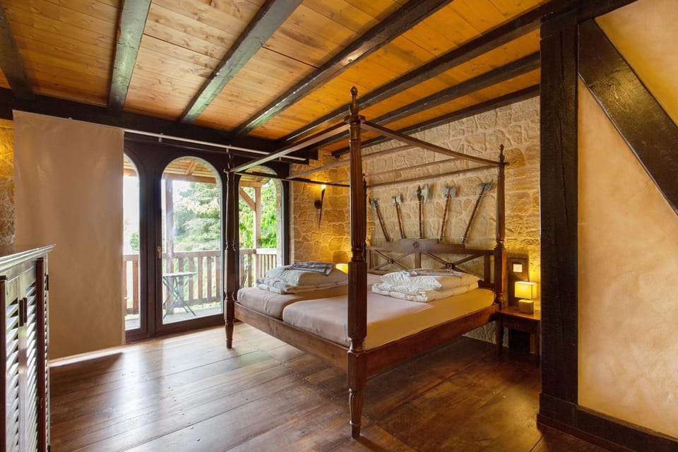 Property building, Living room, Bedroom