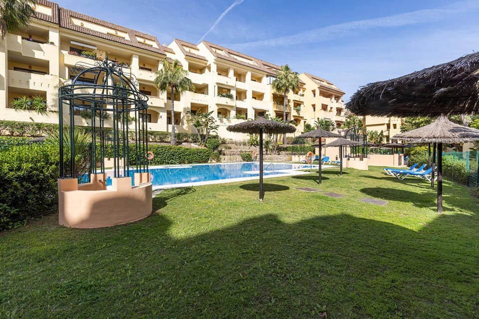 Property building, Day, Natural landscape, Garden, Garden view, Pool view, Swimming pool, sunbed