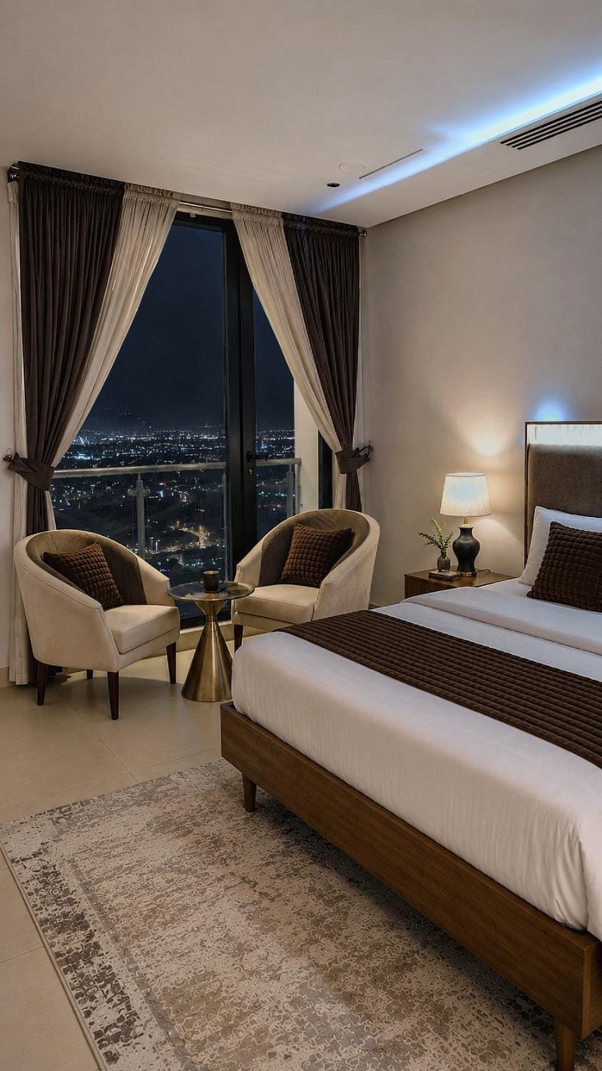 Seating area, Bedroom
