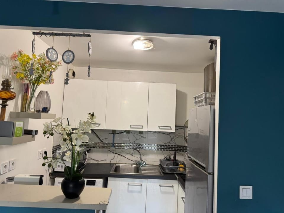 Kitchen or kitchenette, Dining area, minibar, stove