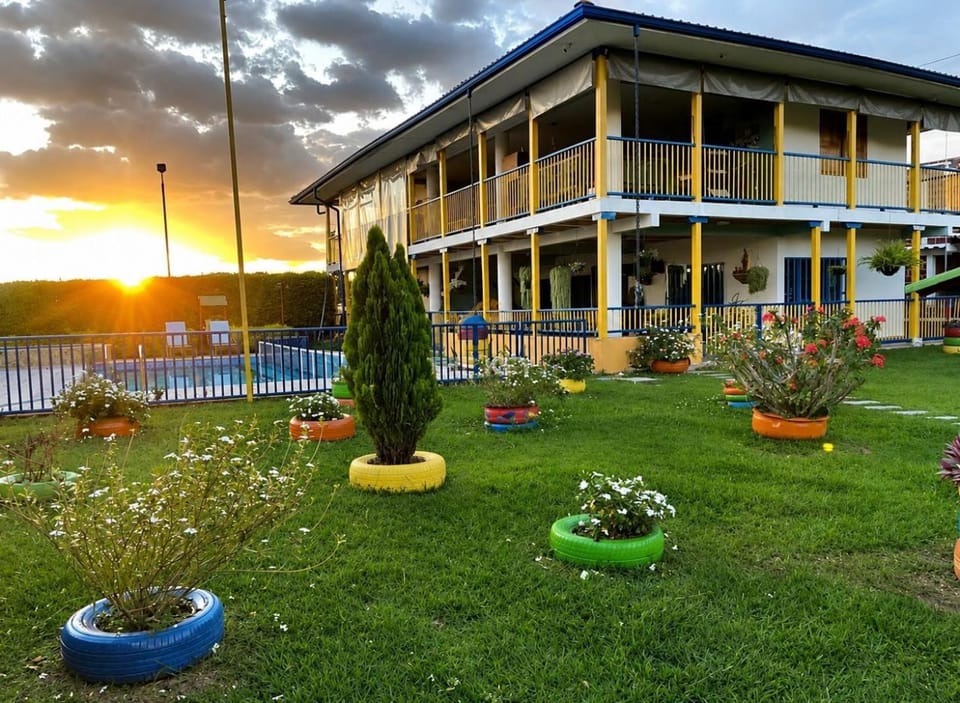 Property building, Natural landscape, Garden view