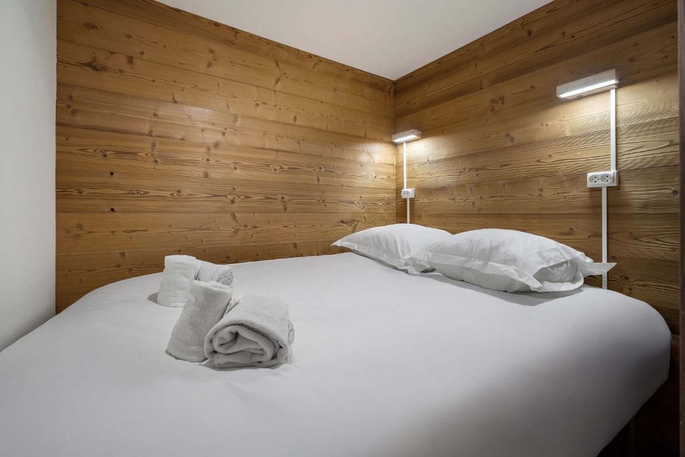 Ski in and out Bright Alpine Flat with Mountain view Apartment in Les Allues