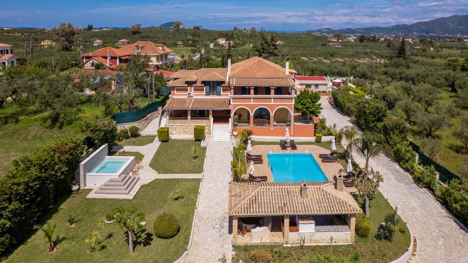 Property building, Natural landscape, Bird's eye view, Garden