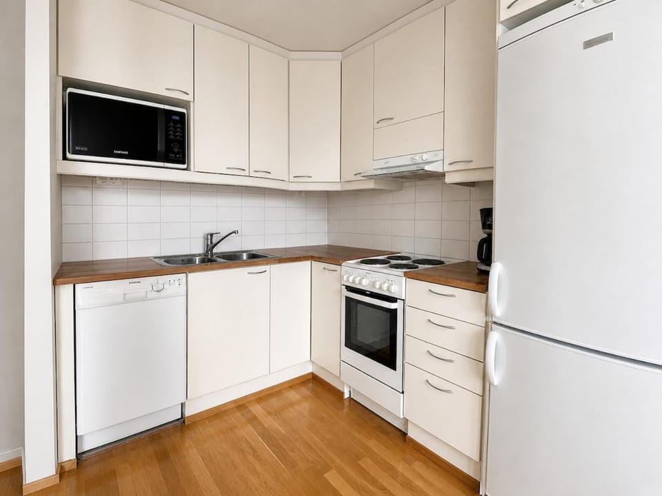 Kitchen or kitchenette, dishwasher, oven