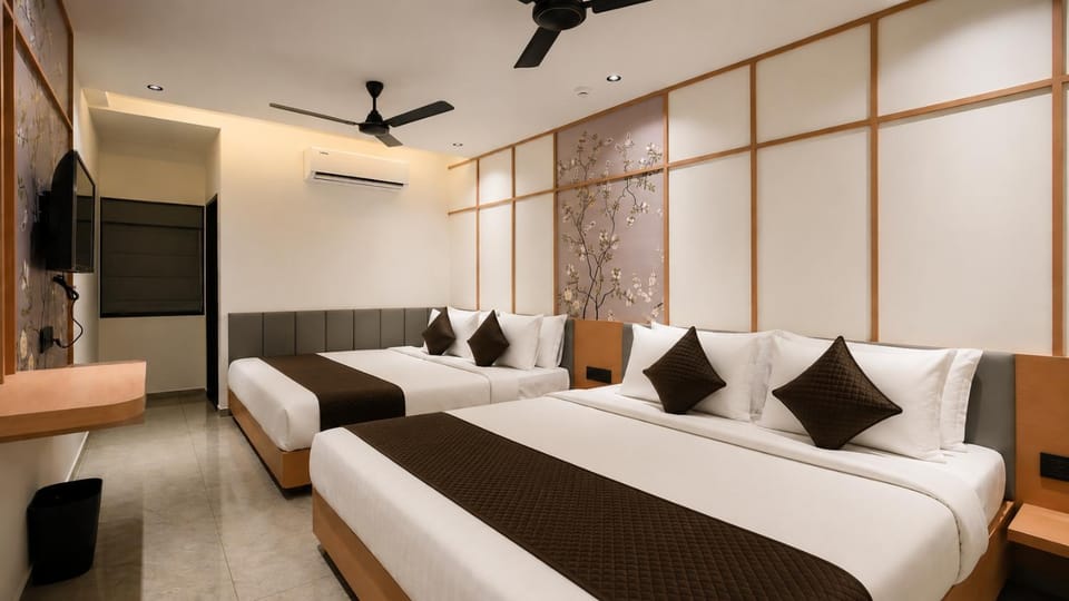 Bed, Bedroom, air conditioner