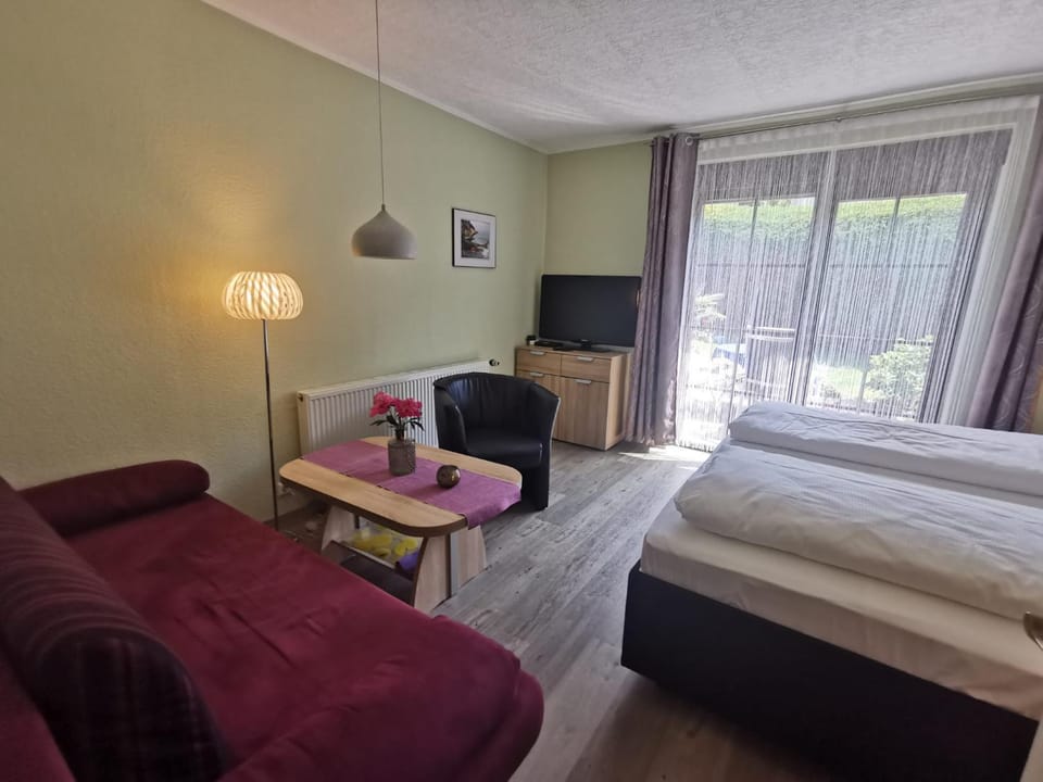 Bed, TV and multimedia, Living room, Photo of the whole room