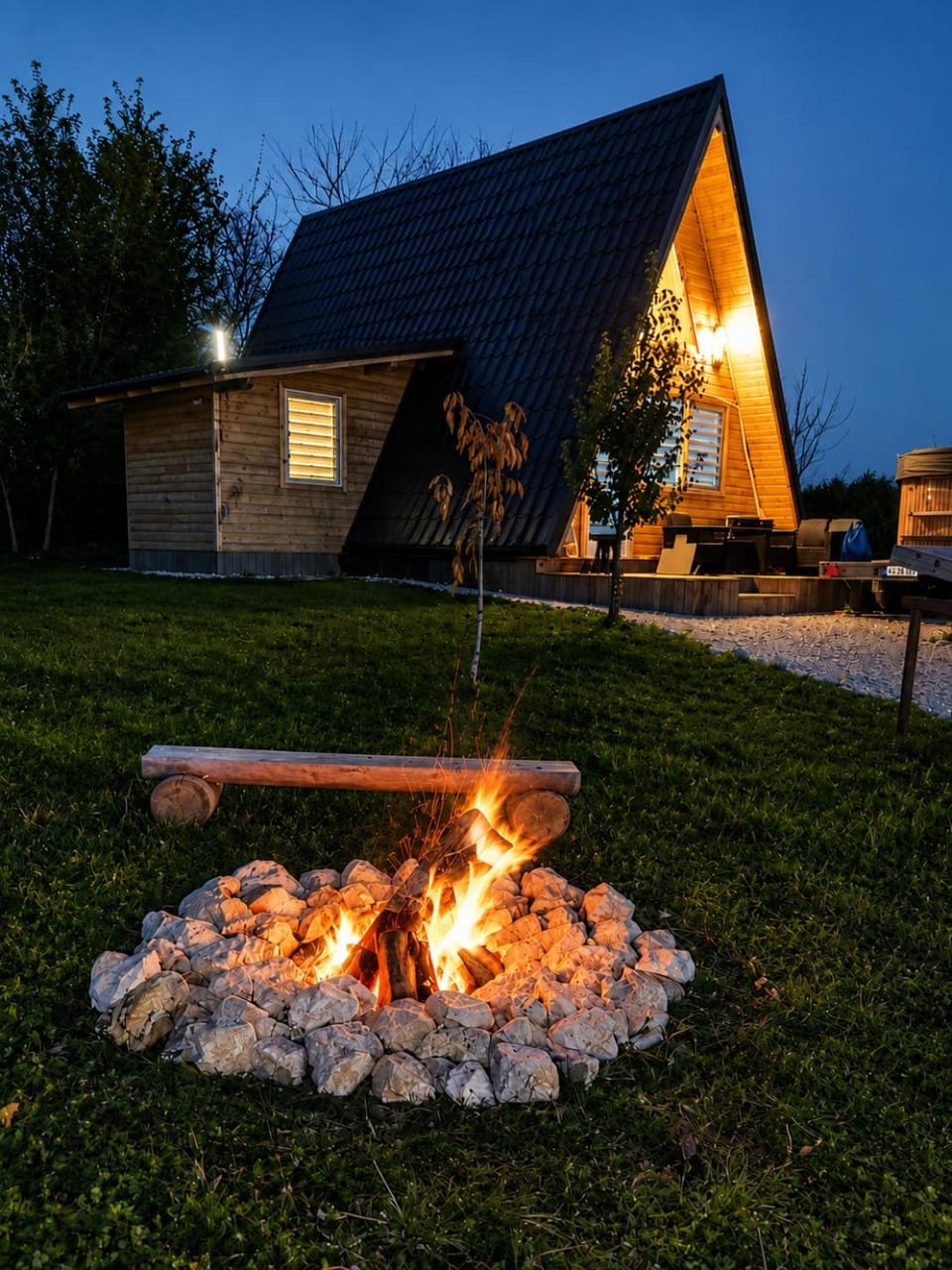 A Frame YRA cu ciubar Apartment in Romania