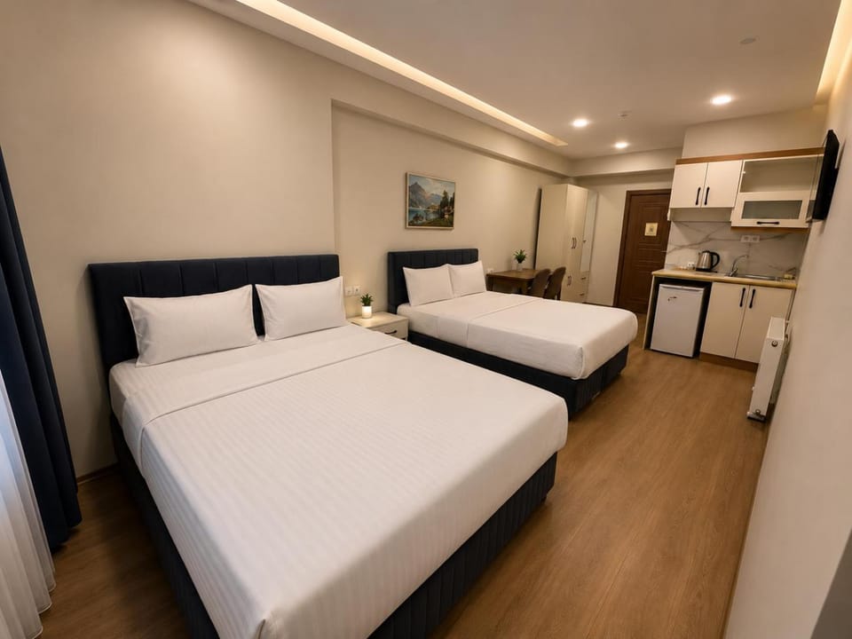 Bed, TV and multimedia, Kitchen or kitchenette, Photo of the whole room, Bedroom, minibar, oven
