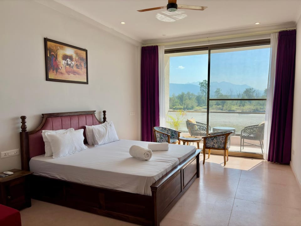 Bed, Natural landscape, Mountain view