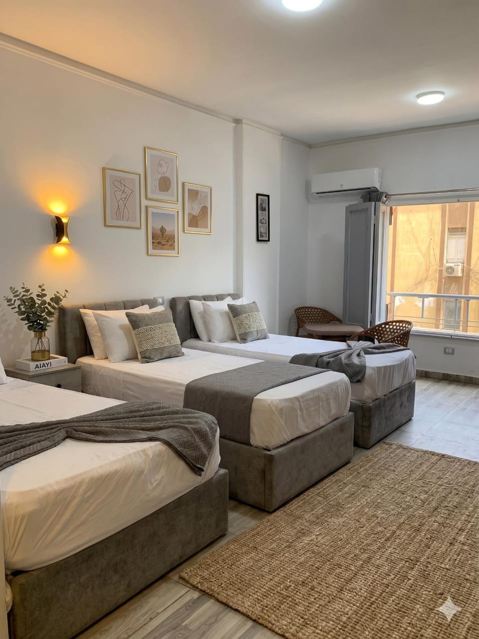 Bed, Living room, Photo of the whole room, Seating area, Bedroom