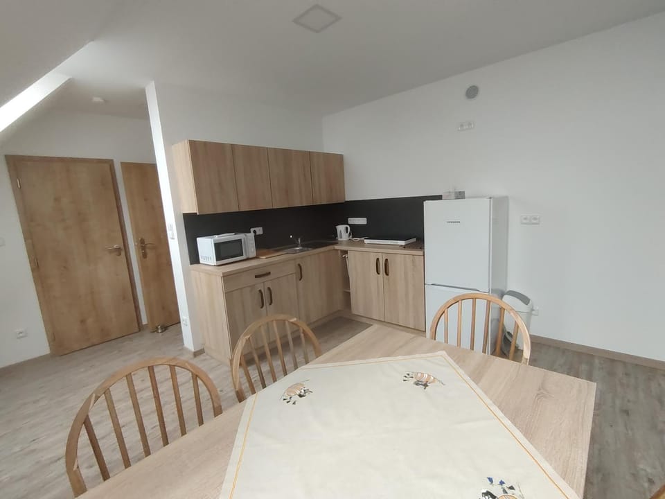 Kitchen or kitchenette, Dining area, stove