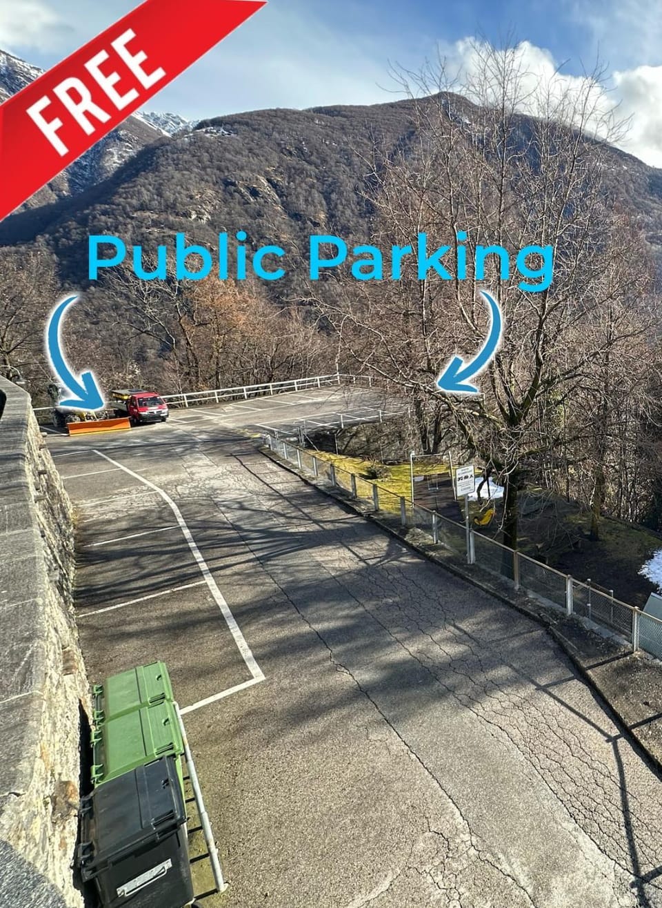 Mountain view, Street view, Parking