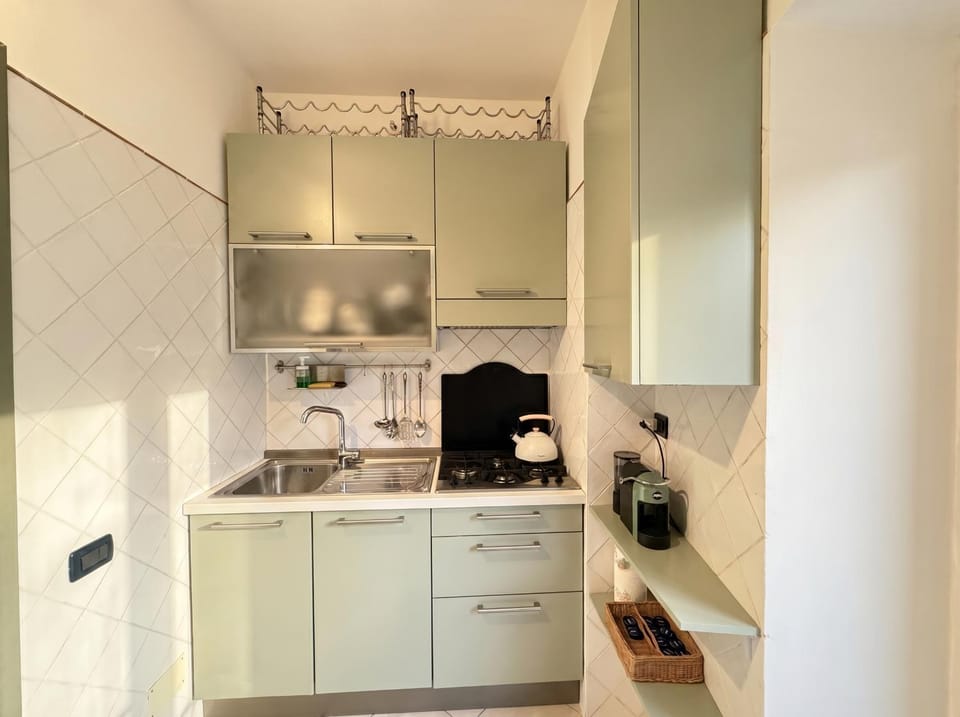 Coffee/tea facilities, Kitchen or kitchenette, stove