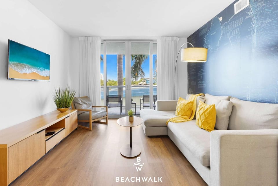 Beachwalk 1BR Pininfarina Design & Pool Apartment in Hallandale Beach