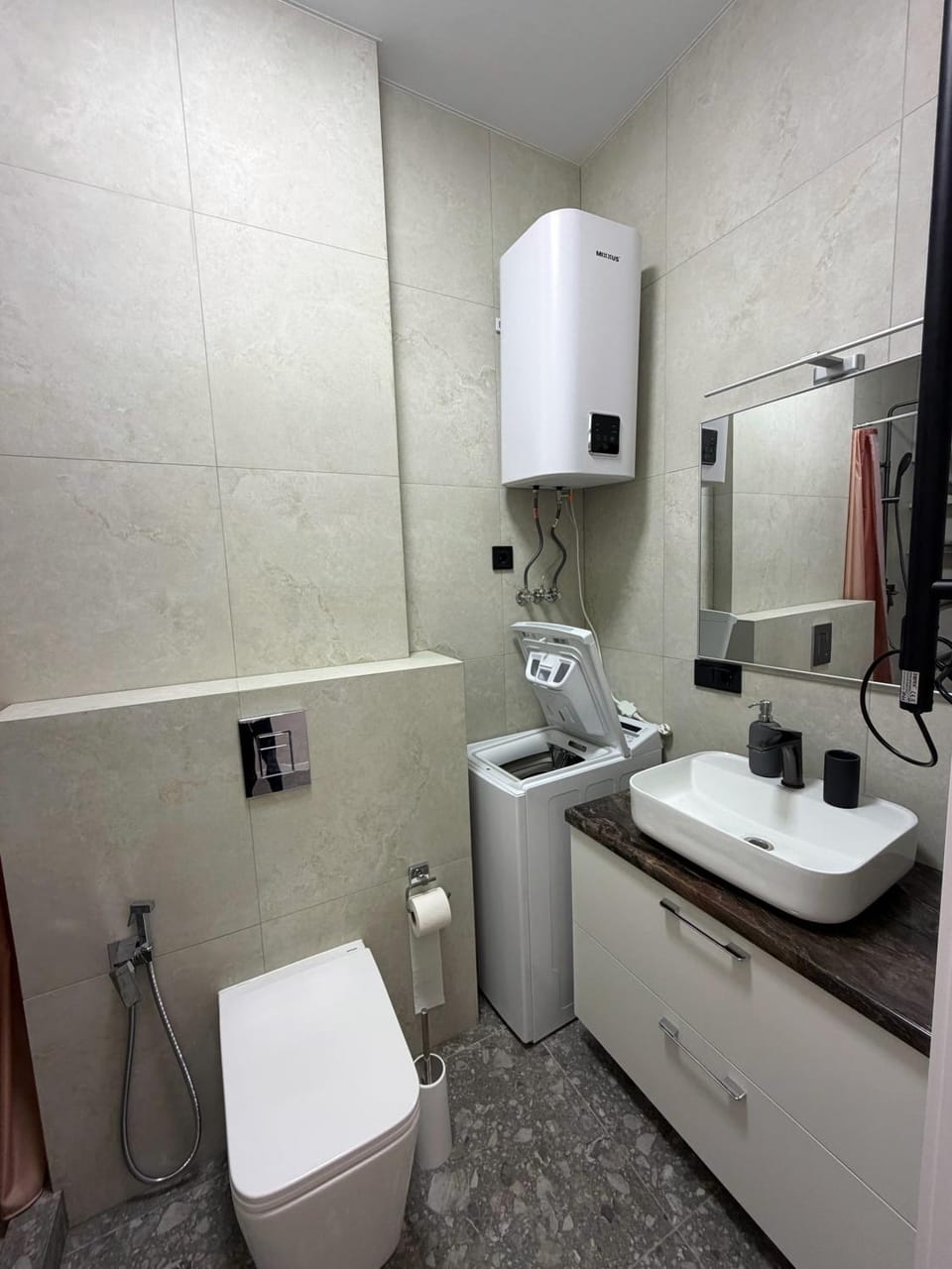 Toilet, bidet, washing machine