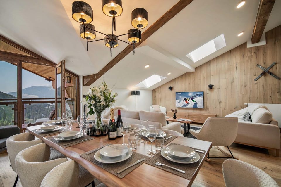 Luxury Penthouse Courchevel Sauna Views 4BR Nebula Apartment in Saint-Bon-Tarentaise