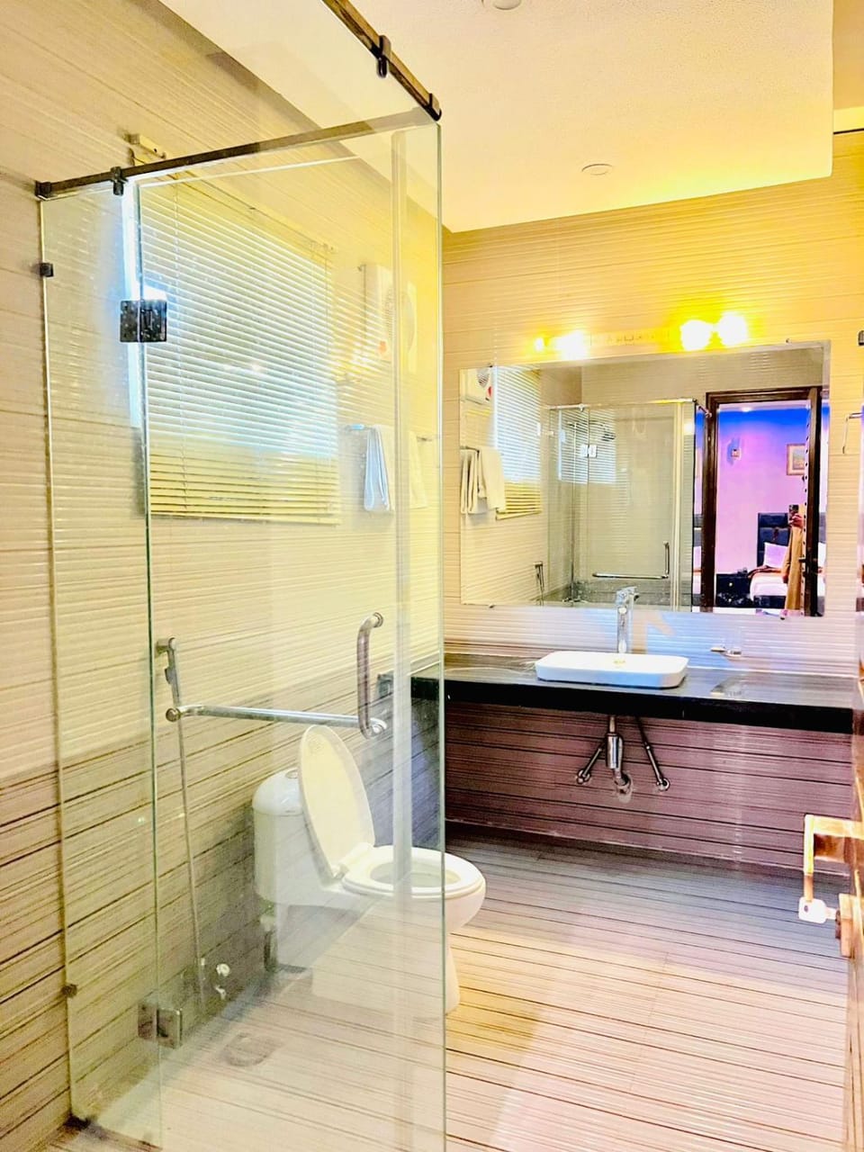 Shower, Toilet, Bathroom, towels