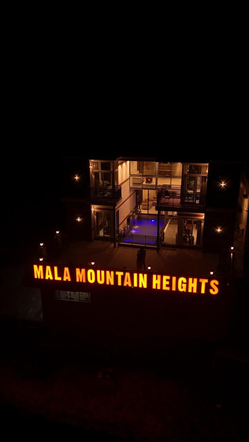 Property building, Night, Mountain view