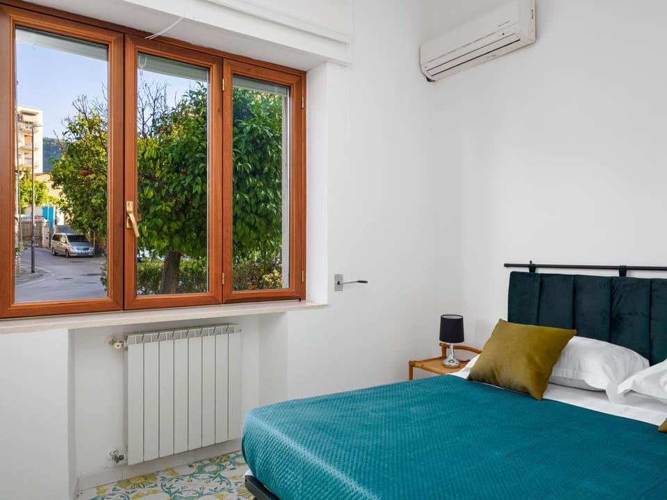 Bed, Bedroom, City view, air conditioner