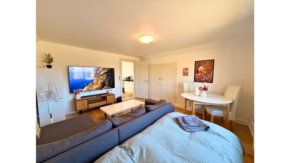 Communal lounge/ TV room, Bed, TV and multimedia, Living room, Photo of the whole room, Seating area, Dining area, Bedroom