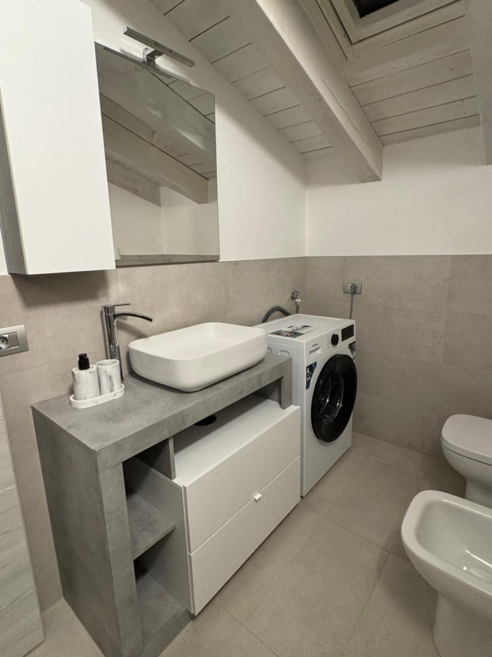 Toilet, washing machine