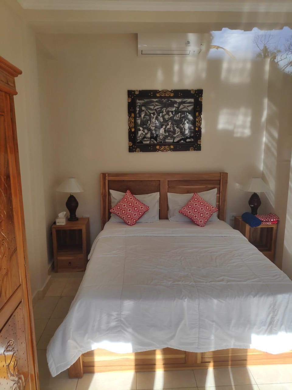 Bed, Bedroom, air conditioner